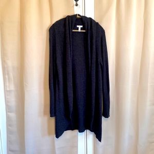 Grey long cardigan sweater